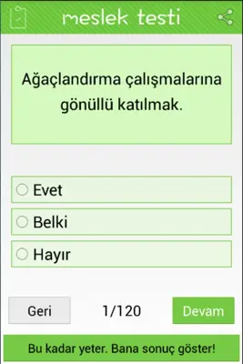 Meslek Testi android App screenshot 3